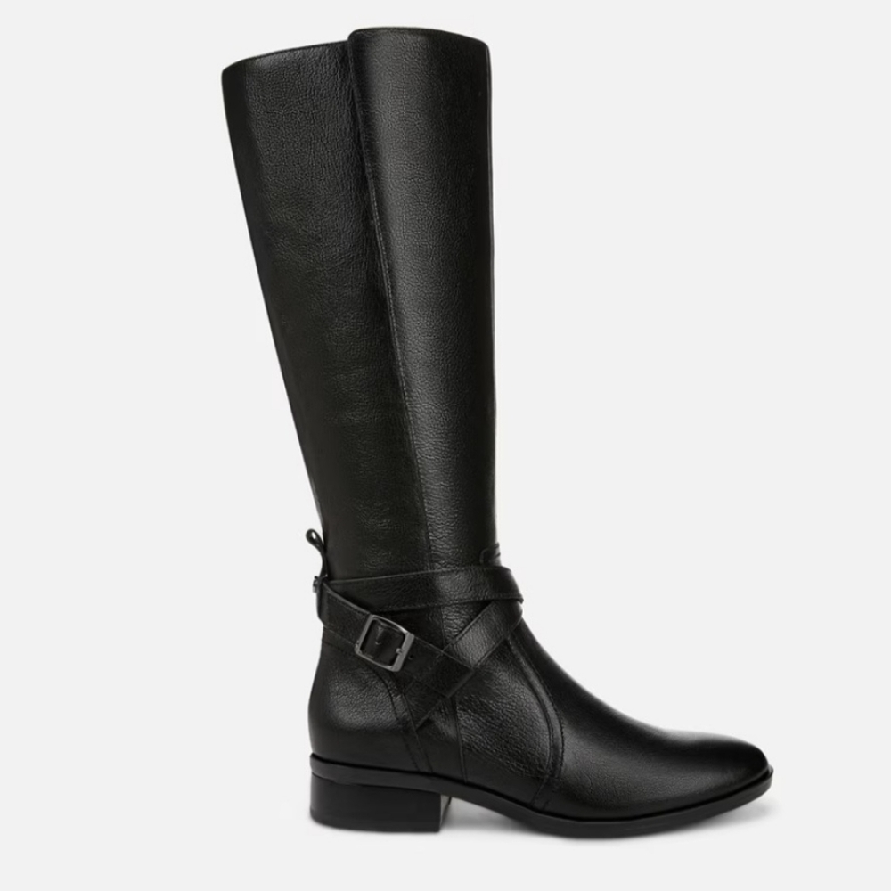 Rena 2 BLACK NATURALIZER WIDE CALF BOOT KNEE HIGH 6 1/2 RIDING EQUESTRIAN NEW